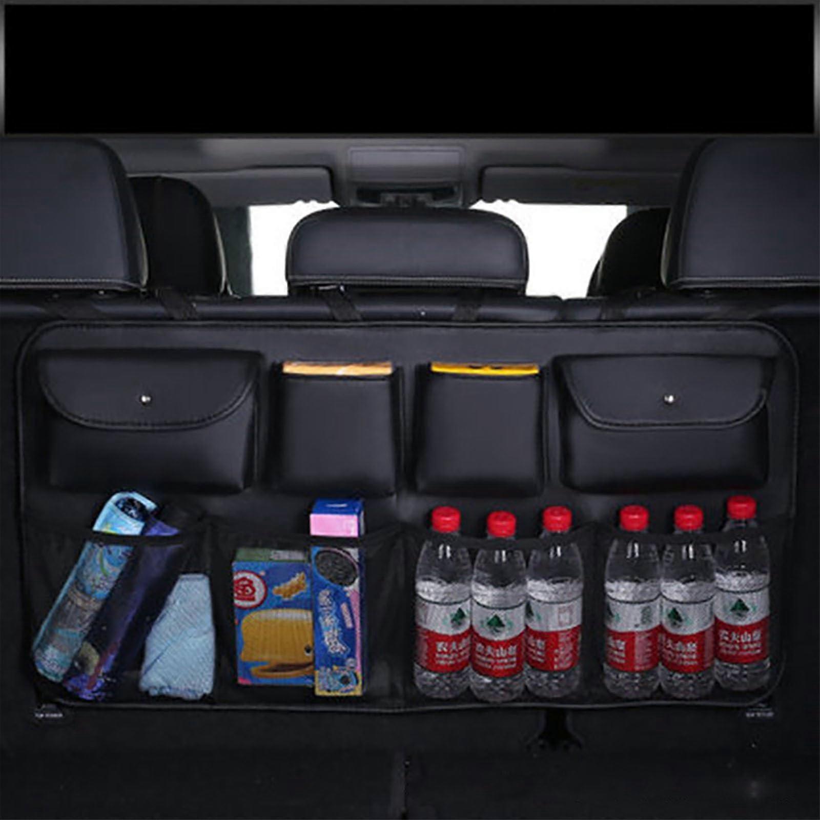 Car Boot Organiser for Seat Leon MK4 with Waterproof Leather MultiPocket Design, Large Capacity