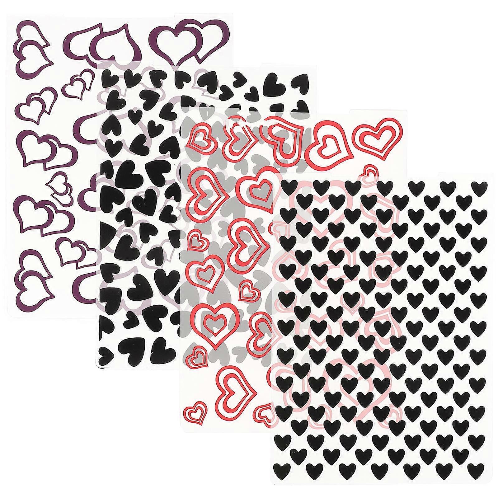 Embossing Templates Set 4Pcs Rectangular Design For DIY Projects Assorted Color Perfect For