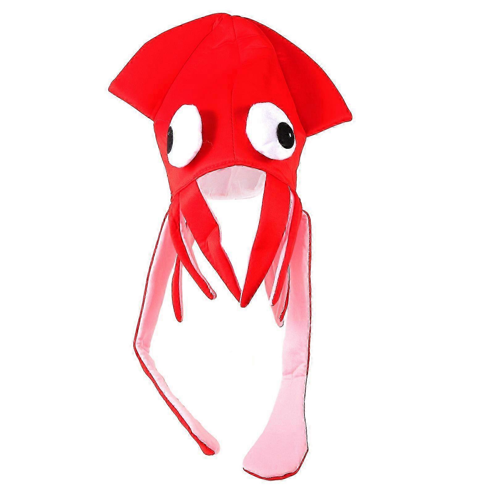 Unique Squid Hat Cartoon Animal Hat Prop for Performance as Squid Headgear