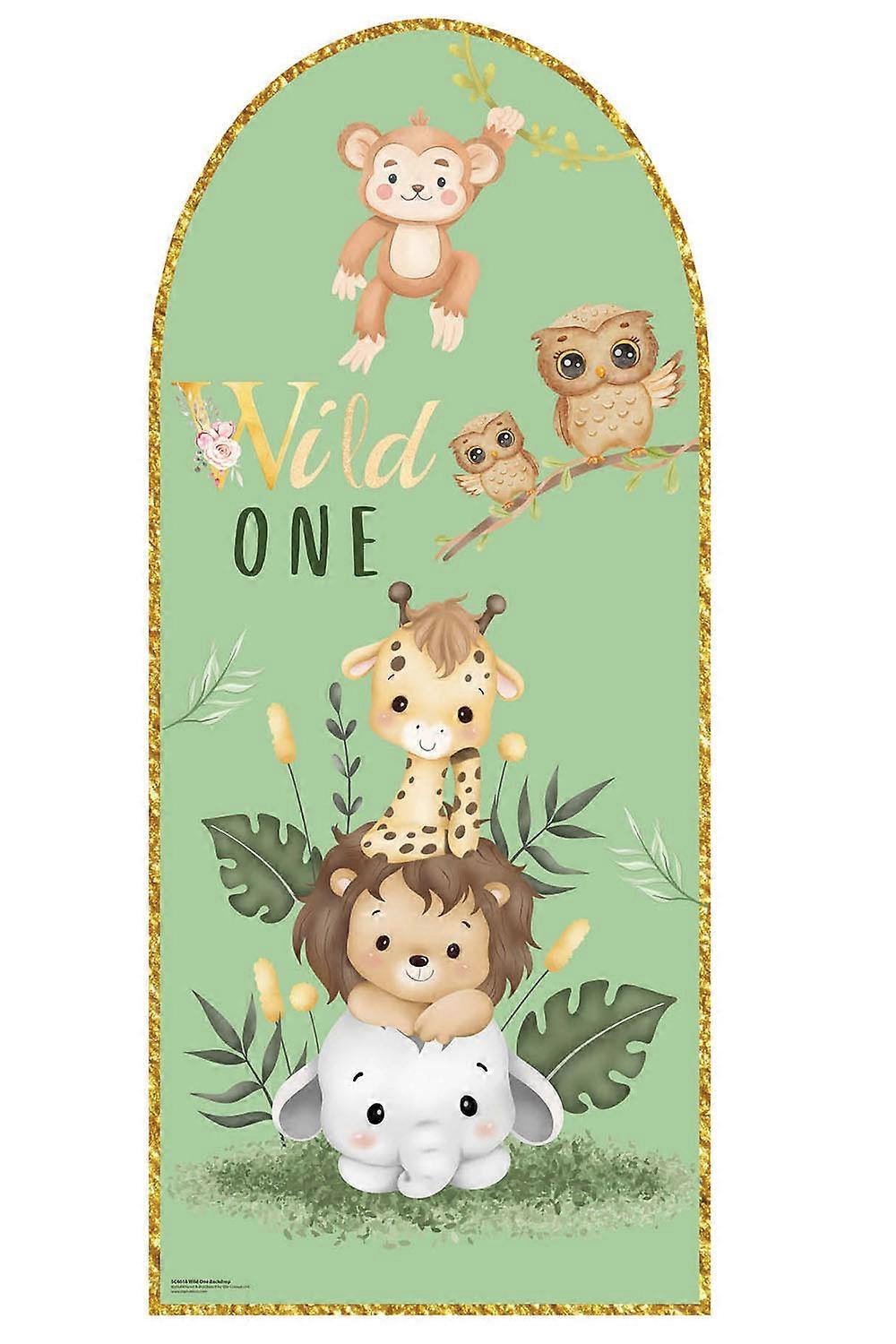 Wild One Jungle Theme Cardboard Backdrop Party Standee