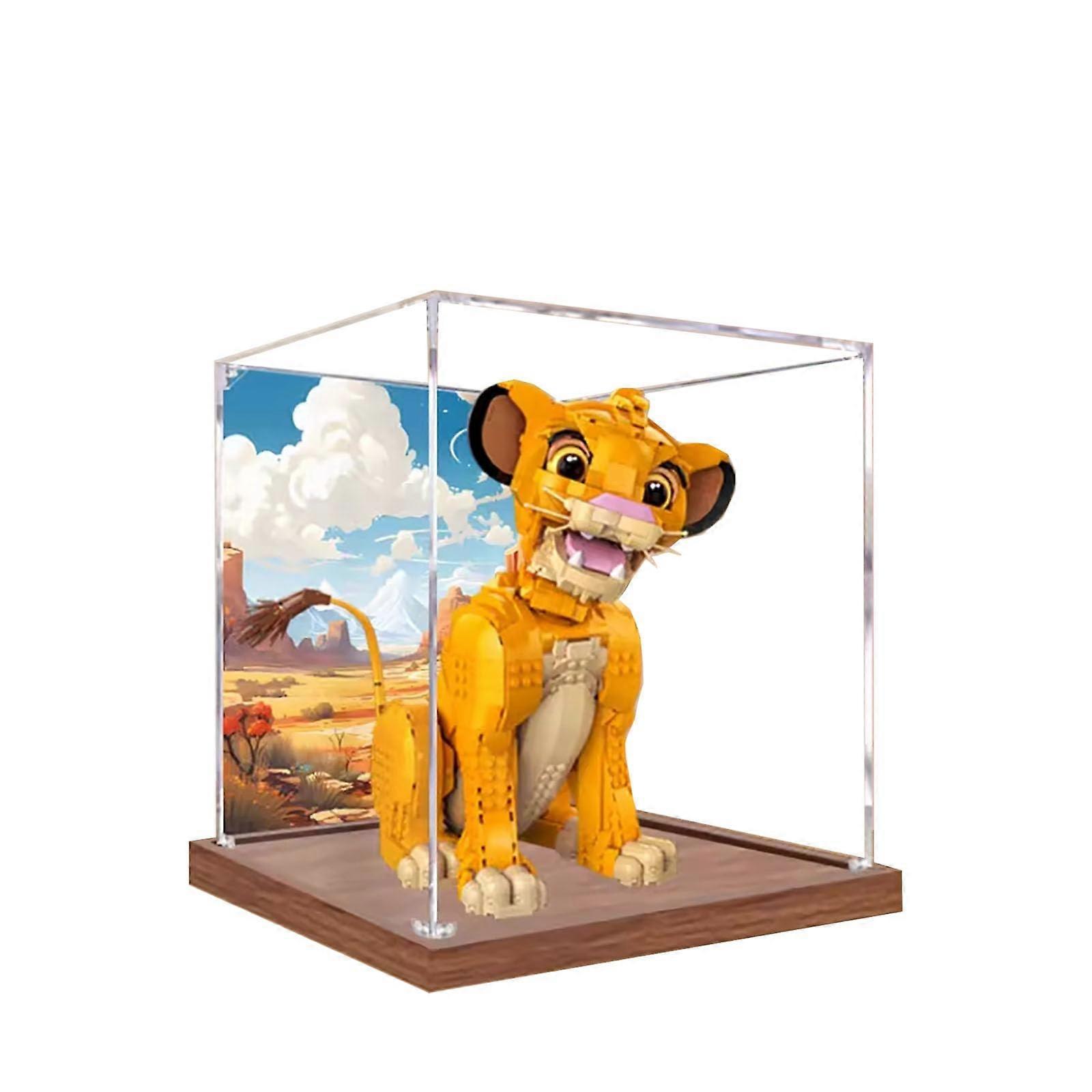 Acrylic Display Case Dustproof Showcase Clear Painted 3mm Sturdy Box for  43247