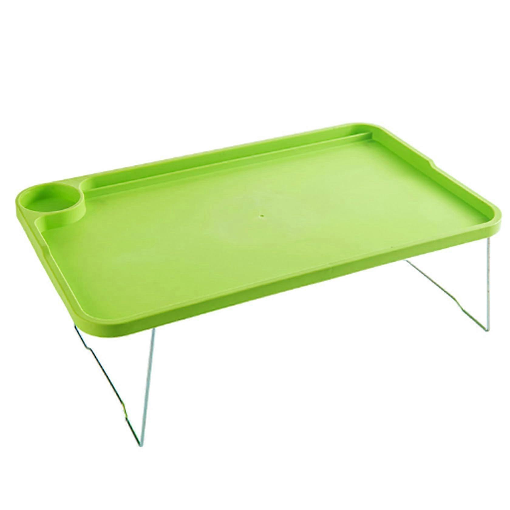 Laptop Bed Table with Cup Holder, Foldable NonSlip Surface for Eating, Writing and Reading