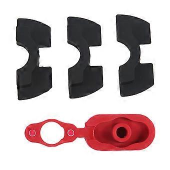 2 accesorios: 1 almohadilla de goma plegable para la horquilla delantera del poste y 1 tapón de goma para el puerto de carga.