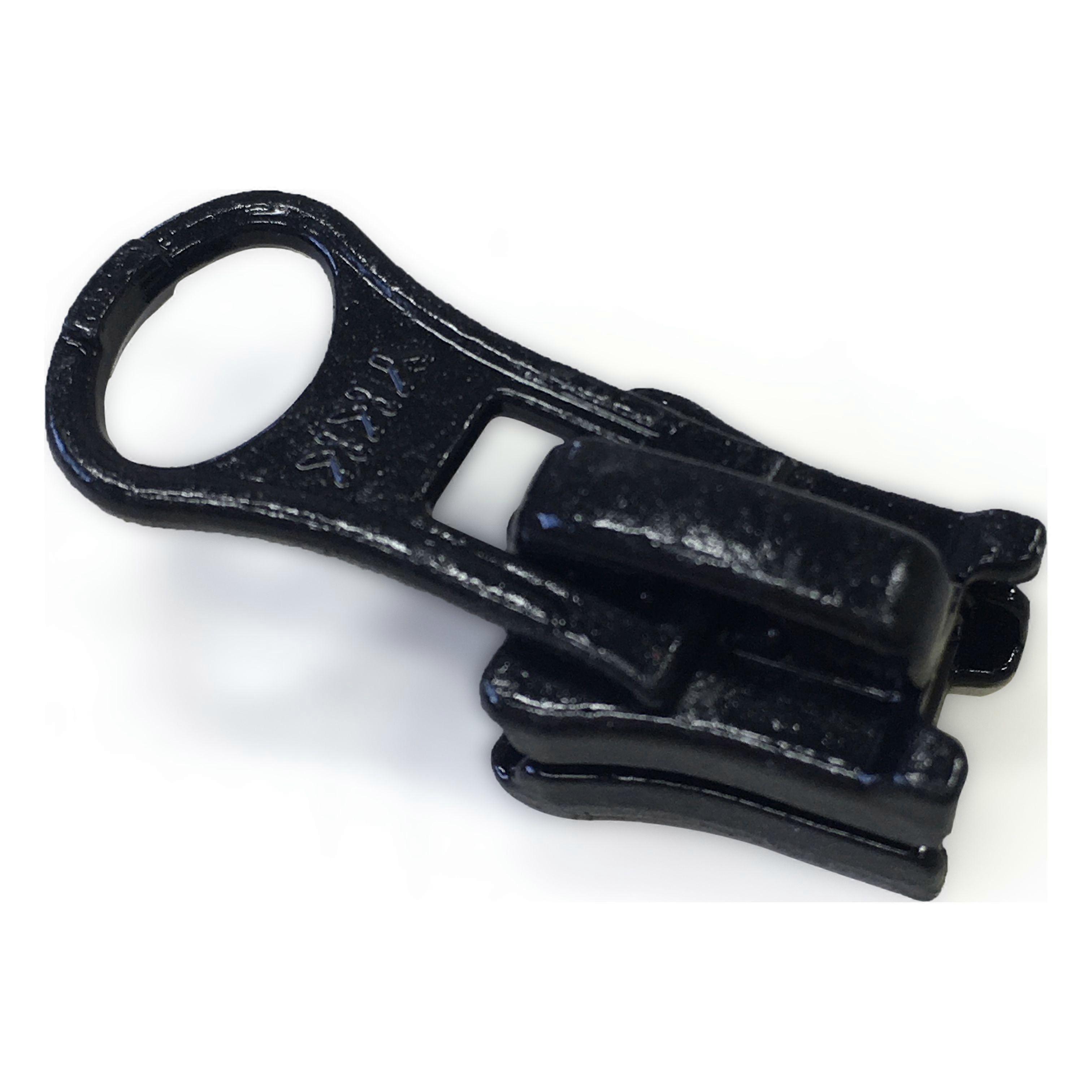 YKK #5 Vislon Bottom Slider Zipper Pull Hardware Black - 10 Pack