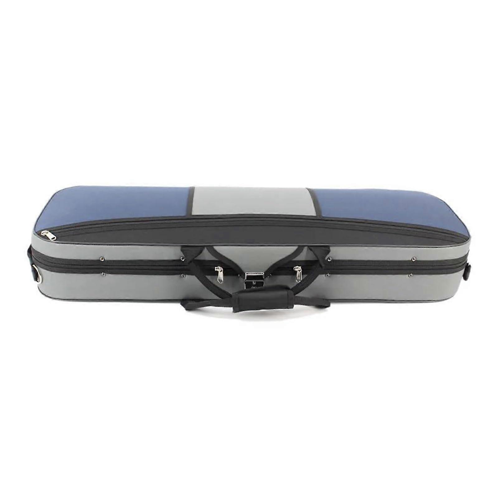 Violin Case 1/2 Size Rectangular Canvas with Hygrometer, Fits 4/4 to 1/8 Violins, MultiSize Compatibility