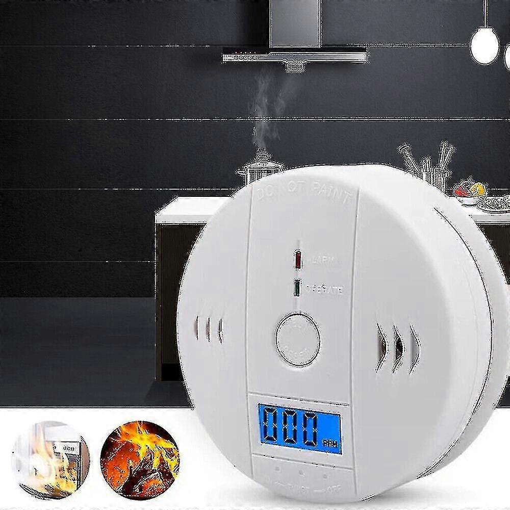 2pcs Digital Carbon Monoxide (co) Detector Alarm Battery Powered