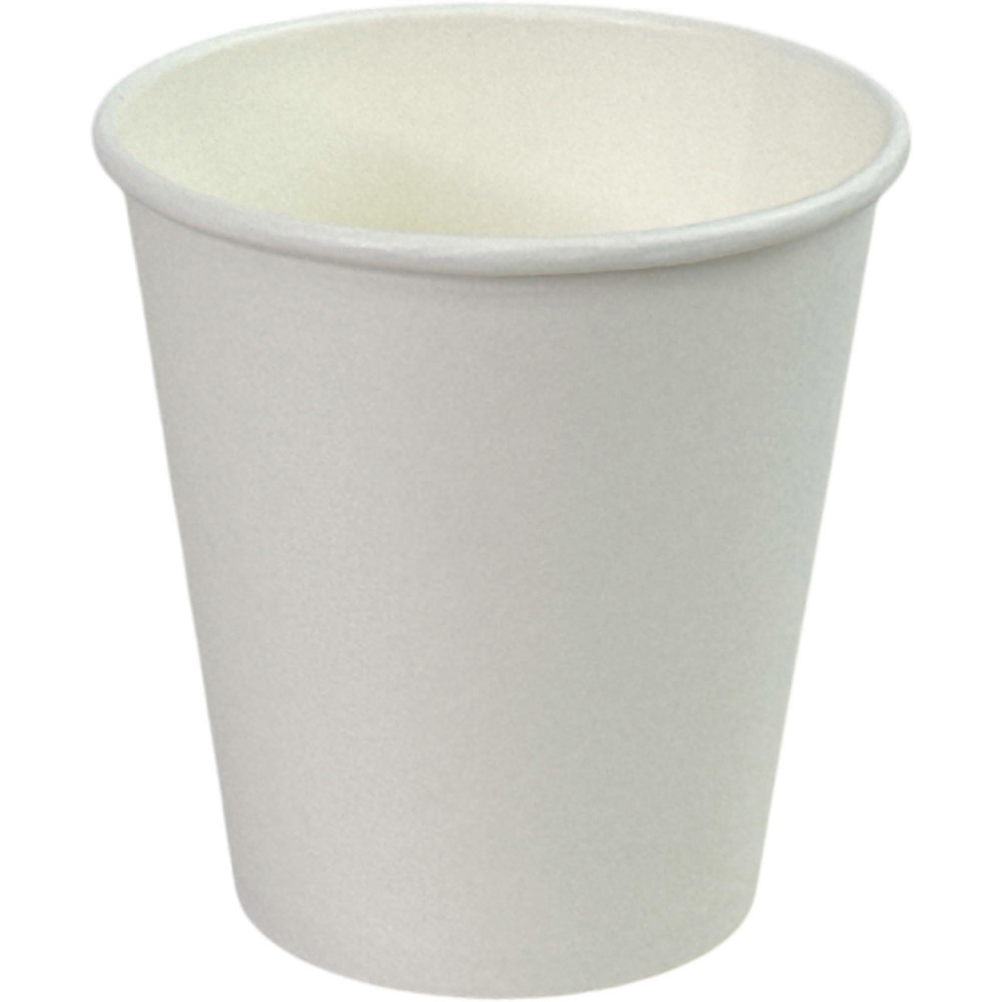 8oz Disposable Paper Coffee Cups Bulk Pack 1000, White Poly Lined LeakResistant Hot Cups