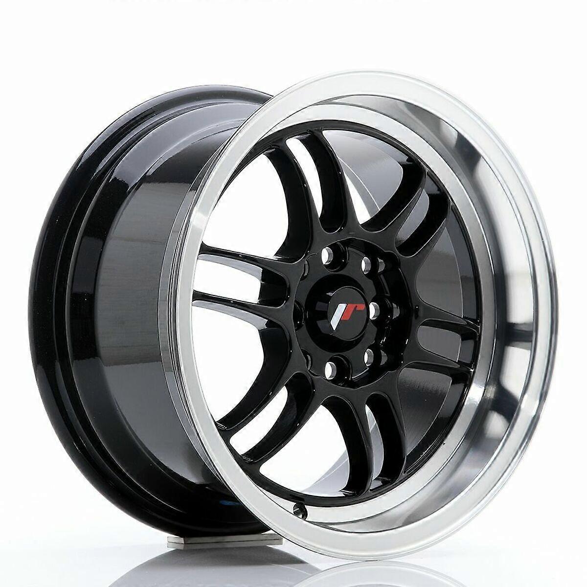 Car Wheel Rim Japan Racing Jr7 Gloss Black Black 15" PCD 4x100 PCD 4x114 ET35 CB 73,1