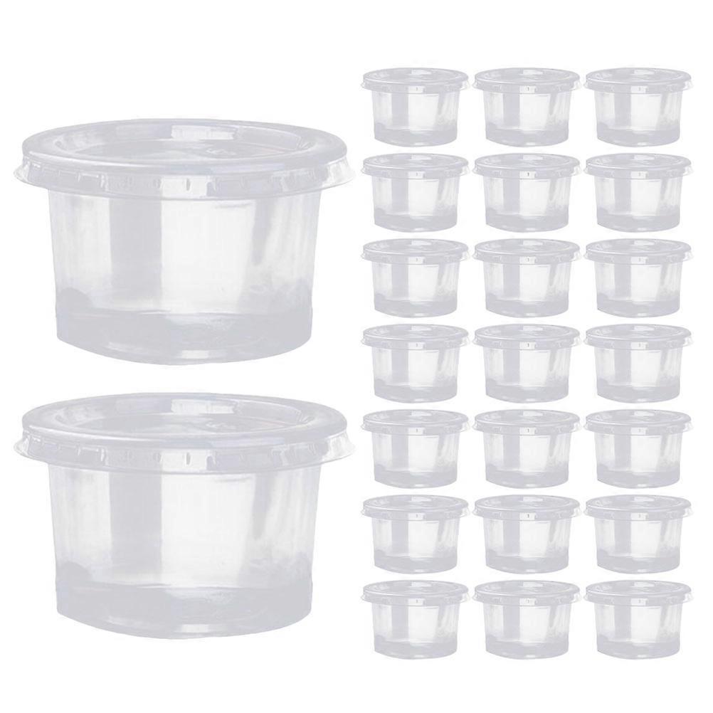 Transparent Plastic Pudding Cup 50Pcs for Home Use Dessert