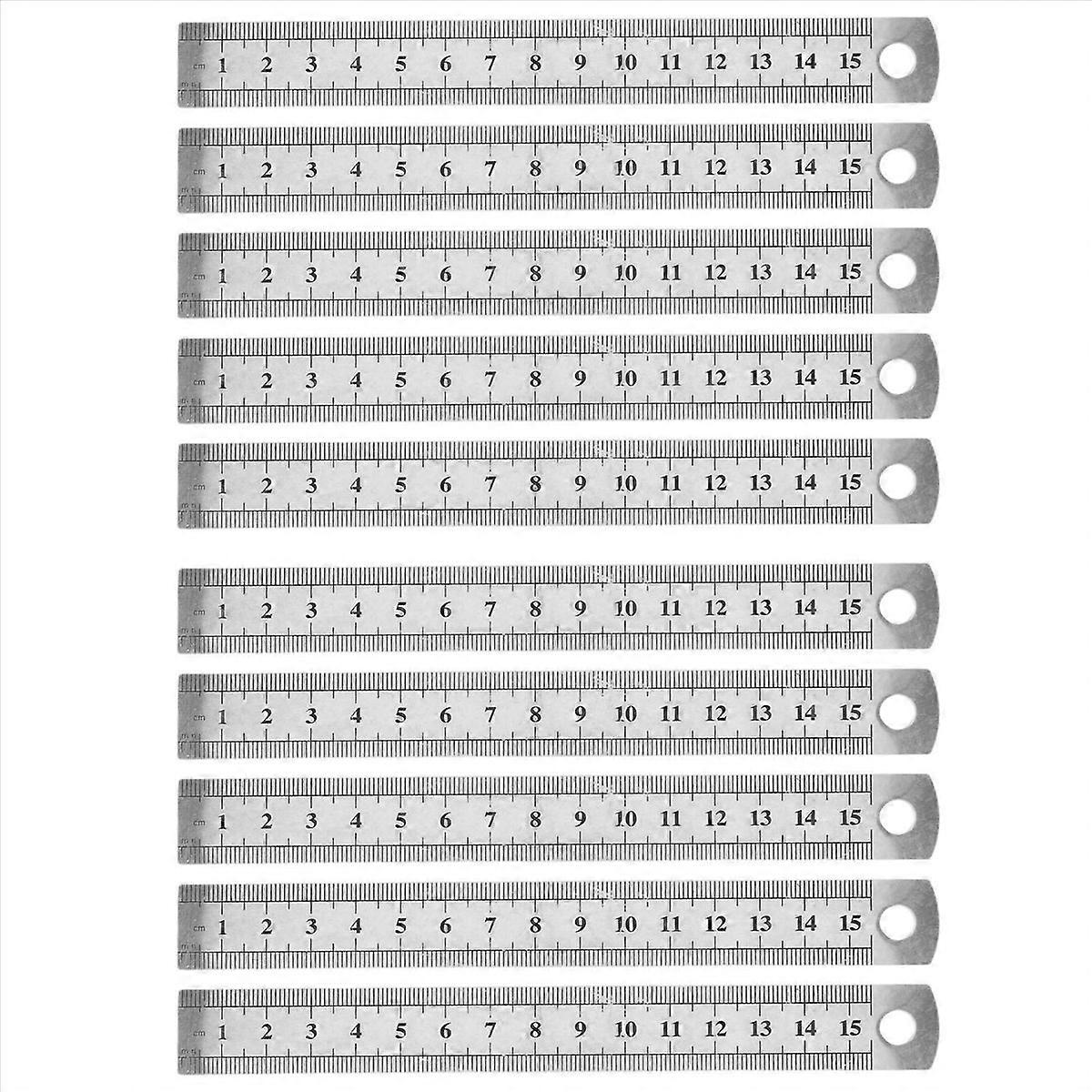 15cm 6 Inch Stainless Metal Ruler Measuring Tool