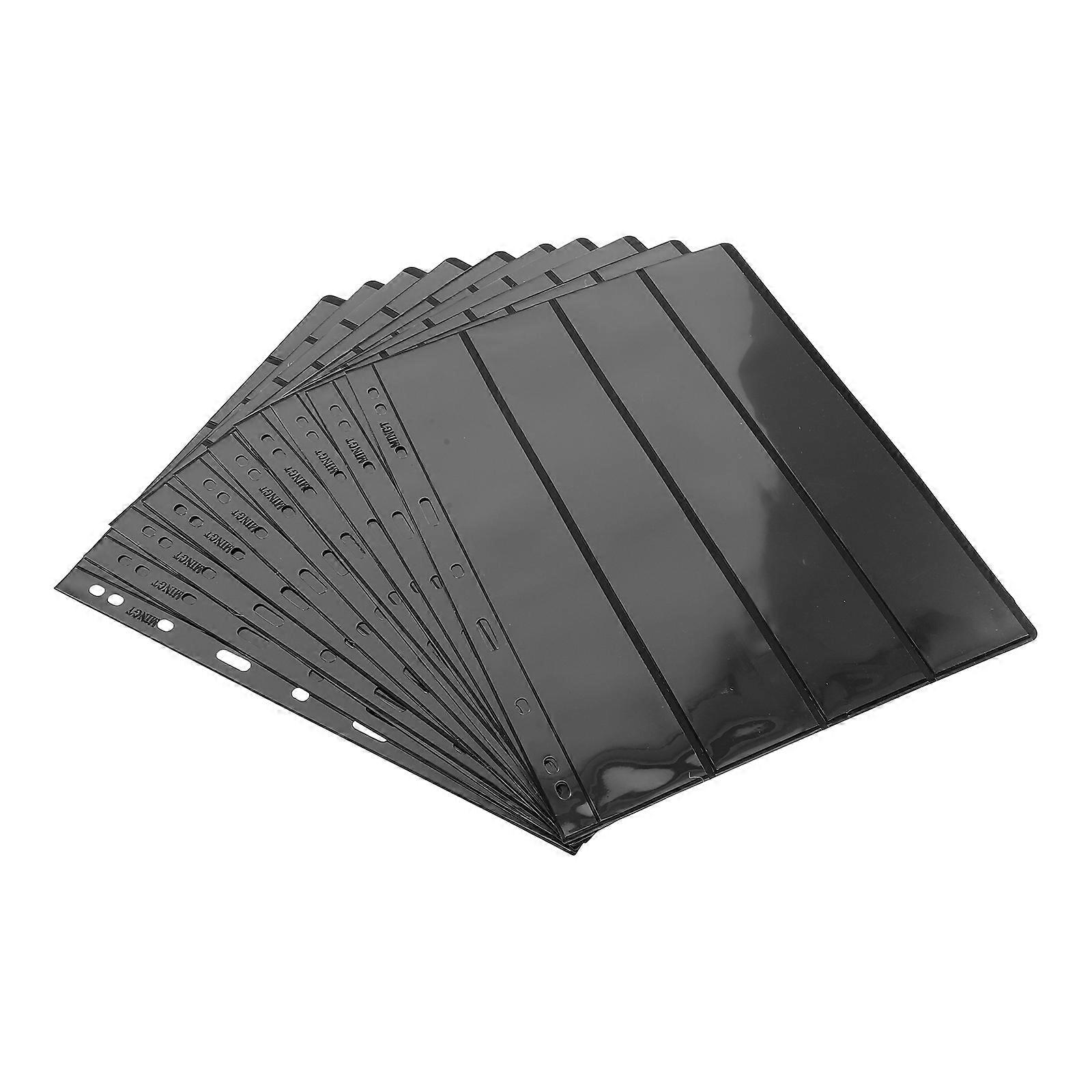 Stamp Album Pages for Storage 50 Sheets Black PVC Material