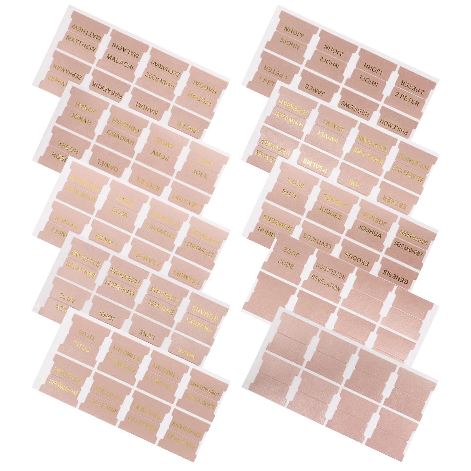 Bible Tabs Index Tabs for Study 5Sets Pink Decorative Book Markers