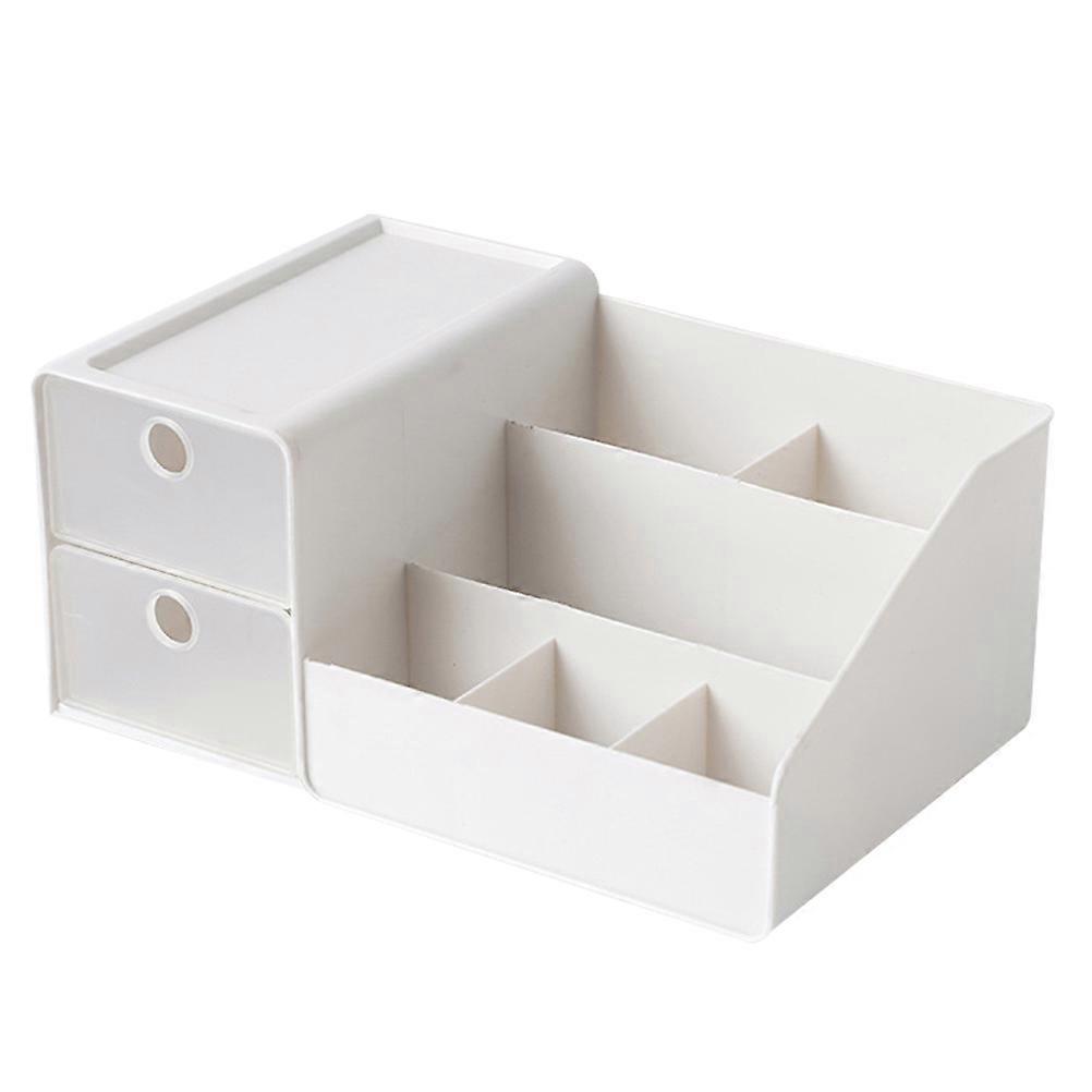 White Cosmetic Storage Box for Makeup Holder 1Pcs Drawer Type Organizer