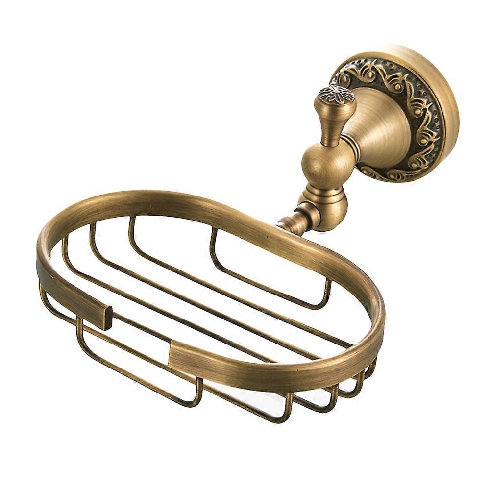 Vintage Soap Basket Solid Brass Soap Shelf Holder Wall Mounted for Bathroom