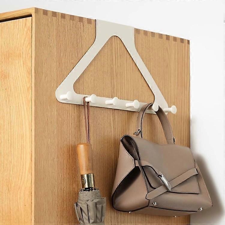 Clothes Hanger with Plastic Triangular Hooks for Door Hanging