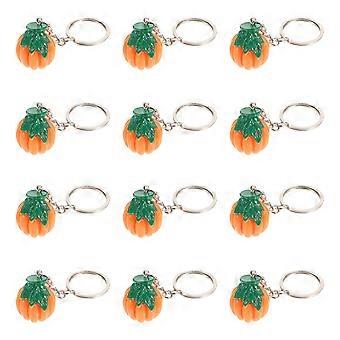 Bag Pendants Resin Pumpkin Key Chains for Home Use 12Pcs