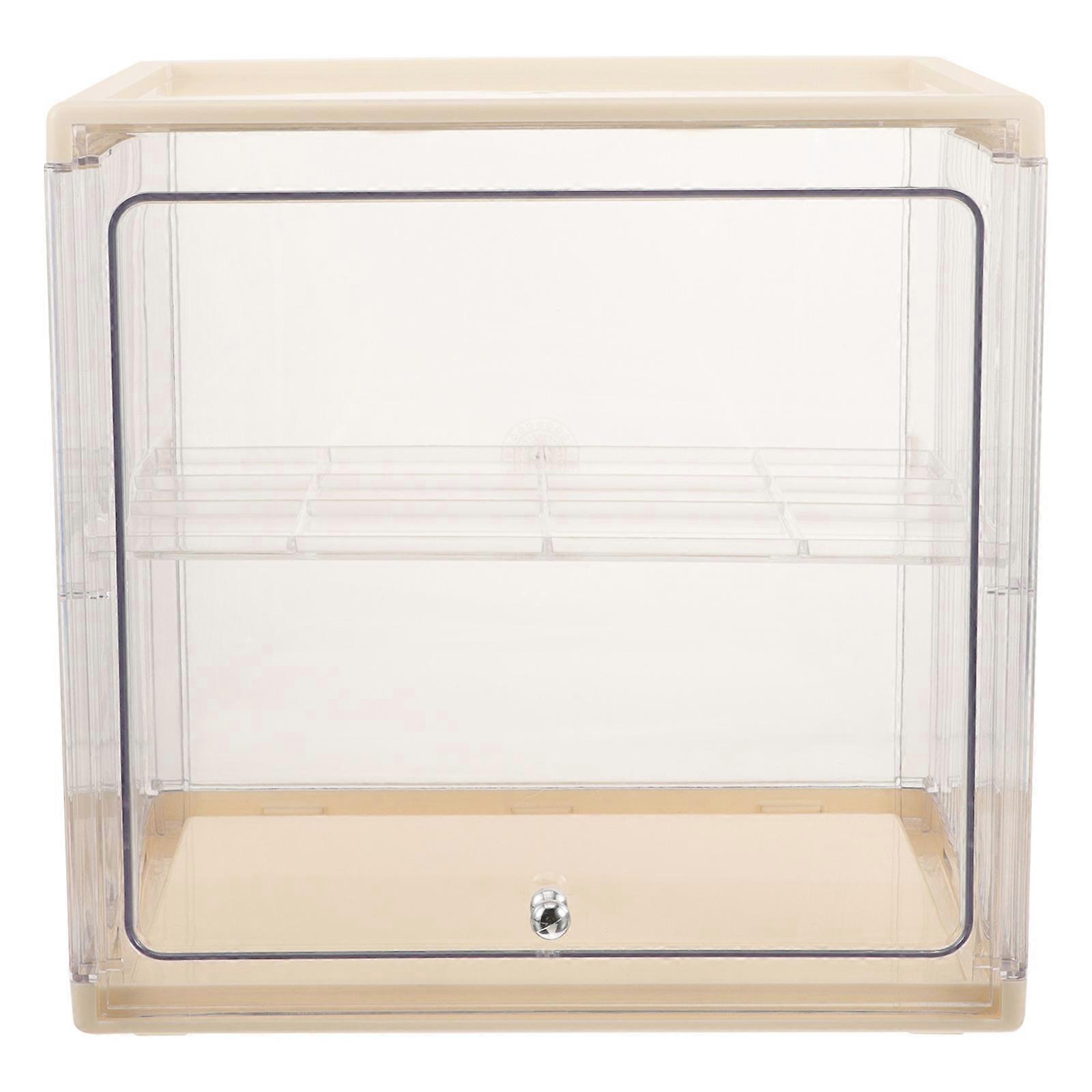 Bread Box for Kitchen Countertop Clear Double Layered Bread Container for Freshness Plastic Bread Box