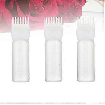 Kit com 3 peças de pente aplicador para penteados, na cor branca.