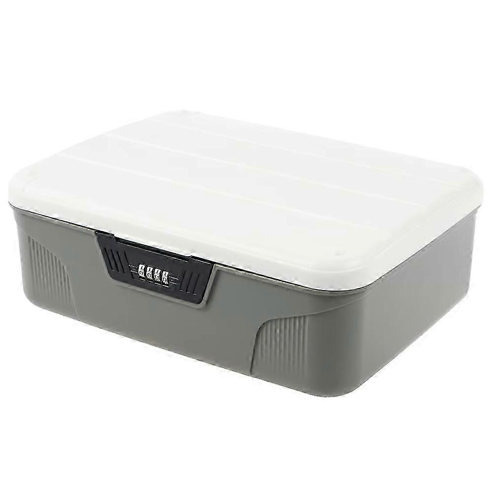 Lockable Container Plastic Lockable Box 4 Digit Password Organizer High Security Lockable Bin Sturd  J2