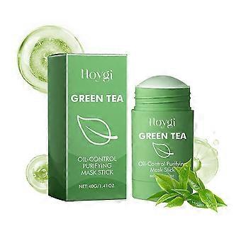 Maschera detergente viso in stick al tè verde, detergente per pori profondi, controllo del sebo, idratante, delicata per tutti i tipi di pelle, 40 g