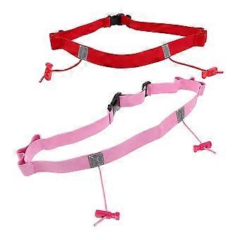 Reflective Waistband Race Belt for Running Use 2Pcs Number 26-27