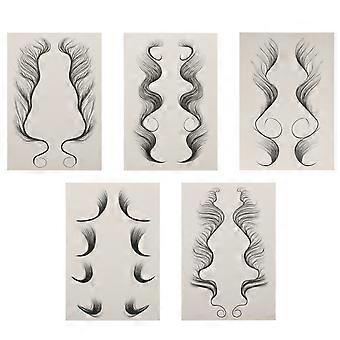 Tattoo Sticker Hairline Decals for Decorative Use 5 Sheets