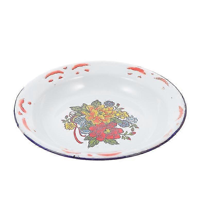 1pcs Kitchen Tableware, Vintage Style Enamelware Plate