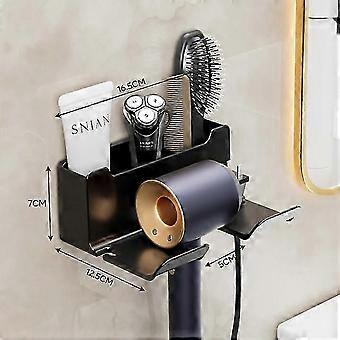 Wall Mounted Hair Dryer Holder For Dyson Bathroom Shelf without Drilling Plastic Hair dryer stand Bathroom Organizer
