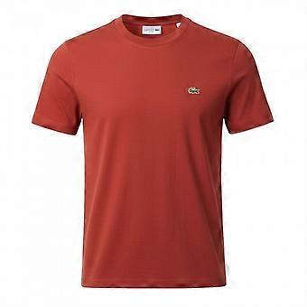 T-shirt mi-lourd Lacoste pour homme avec logo brodé