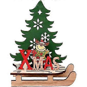 3d Chirstmas Xmas Snowman Deer Santa Claus Sled Puzzle Diy Ornament