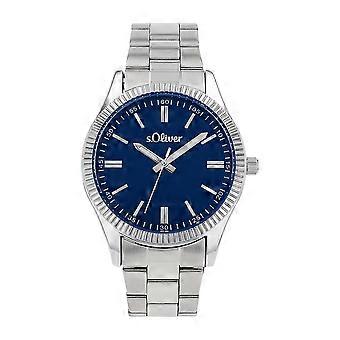 s.Oliver Men's Watch Wristwatch Stainless Steel Silver 2038604