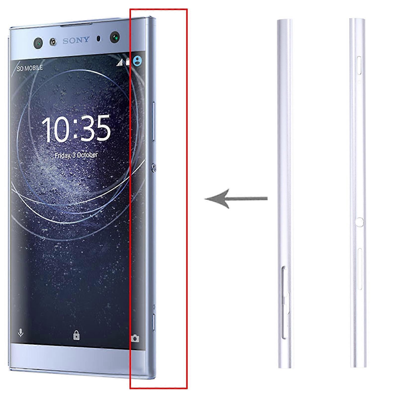 1 Pair of Metal Side Frame Strip Plates for Sony Xperia XA2 Ultra Silver
