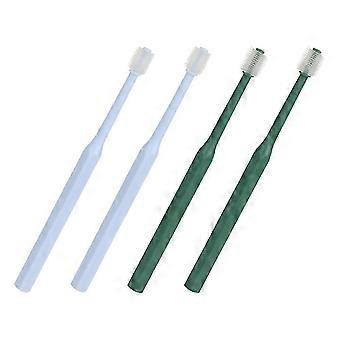 4pcs Ergonomic Pet Toothbrush for Dogs & Cats, Dual Sided Plaque Removal, TPE Handle