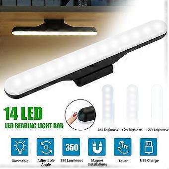 Dimmable LED Touch Light Bar - Magnetic Mount, Rechargeable, Adjustable Brightness for Closet, Makeup, Reading