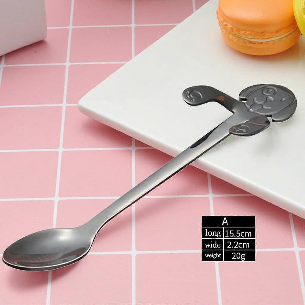 Cute Dog Spoon Long Handle Spoons Flatware Coffee Drinking Tools Kitchen Gadget