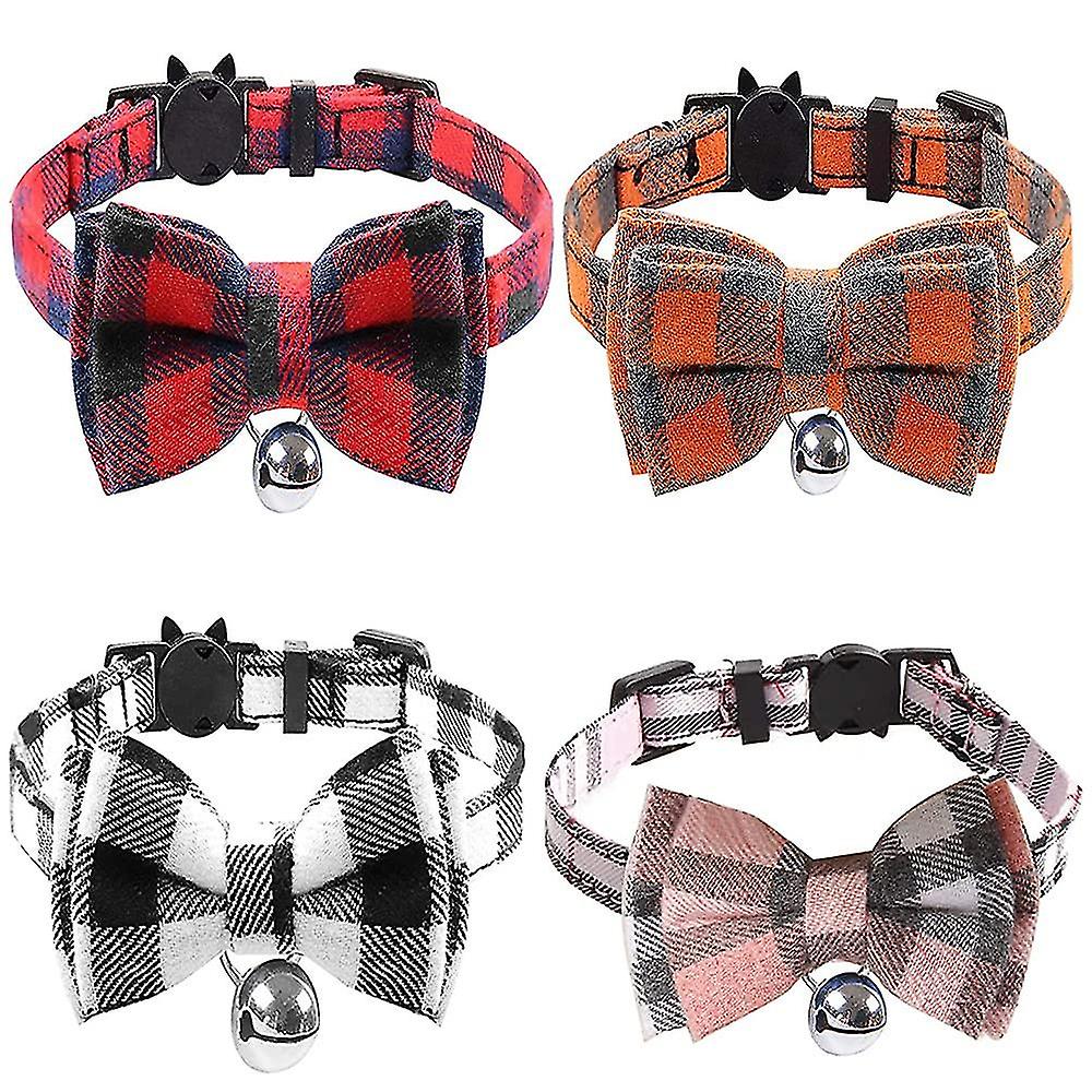 جرو طوق، الياقات الجرس، الحيوانات الأليفة الياقات الوردي، الأحمر، أبيض، البرتقالي4pcs