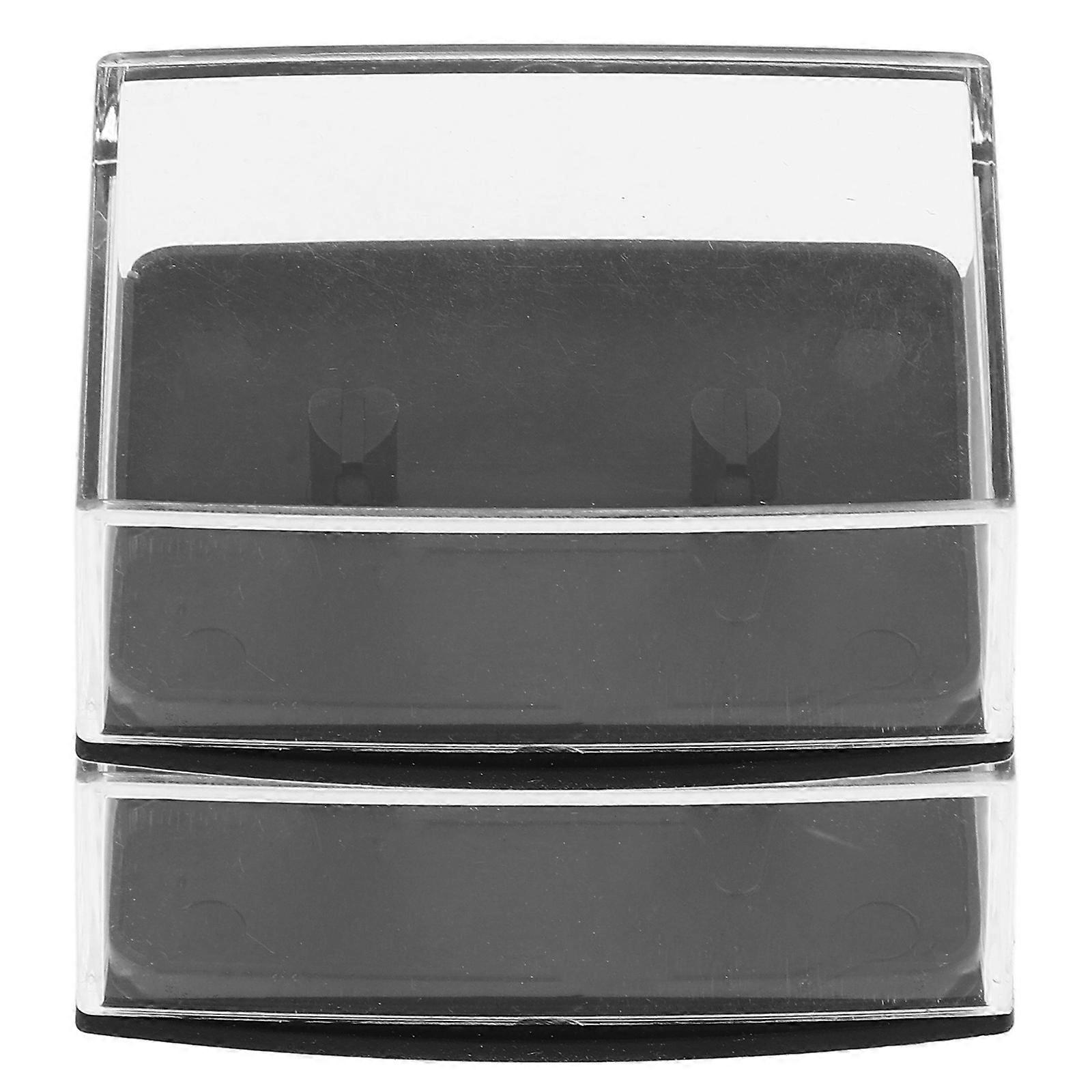 Cufflink Box Square Transparent Display Case for 2Pcs Stylish Storage