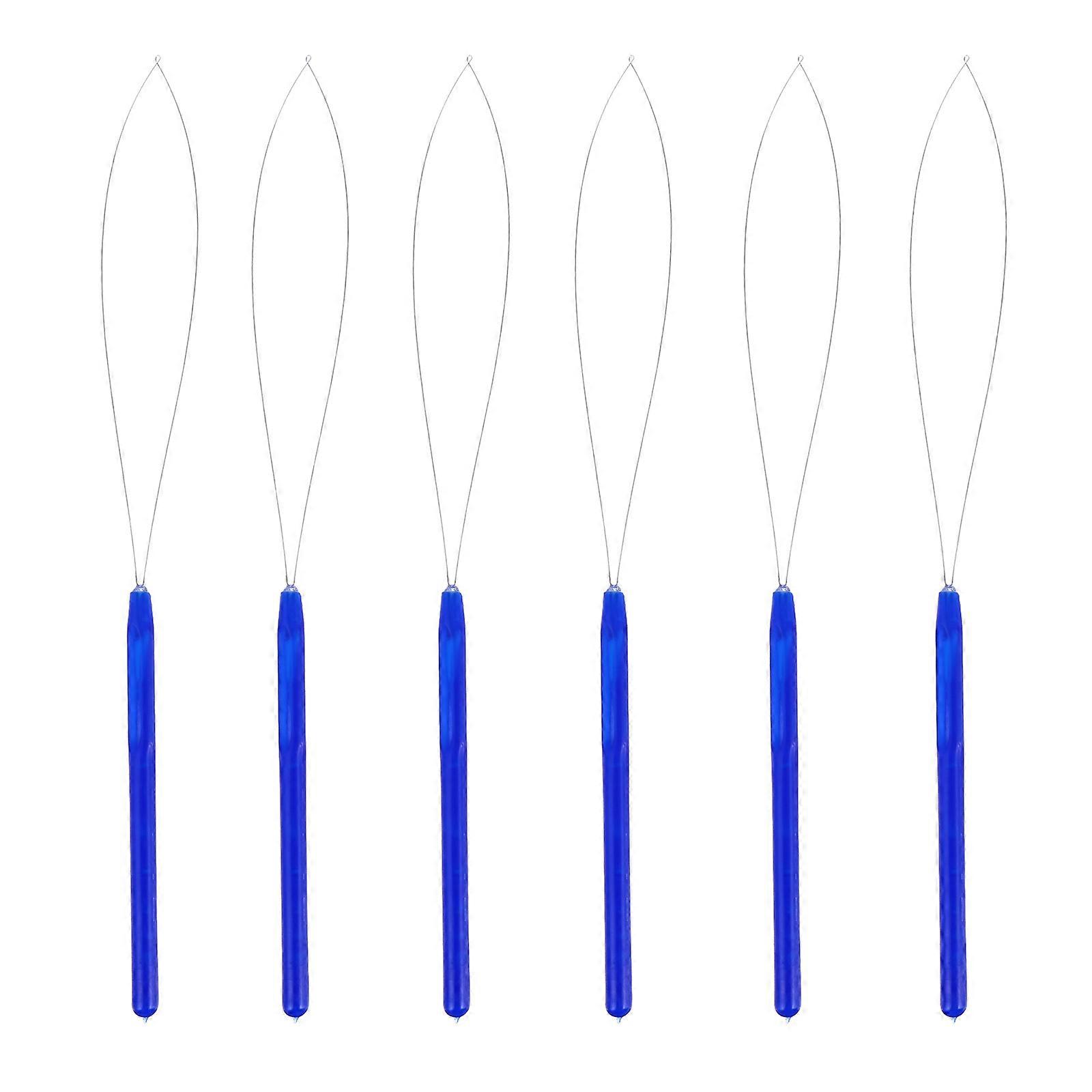 10pcs Hair Extension Loop Needle Threader Pulling Hook Tool and Bead Device Tool