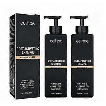Lot de 2 shampoings fortifiants pour les racines, 100 ml chacun - Nettoyage doux pour des cheveux sains
