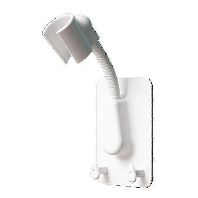 White 360-Degree Rotating Shower Head Holder Bracket for Adjustable Water Flow Angle