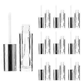 Lip Gloss Containers High-End Lip Gloss Bottle for Storage Use 10Pcs Silver