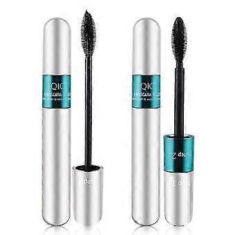 2x 4D Silk Fiber Lash Mascara À Prova D' Água VIBELY 3d Mascara Para Extensão Dos Cílios Preto Grosso Alongamento Cílios Cosméticos