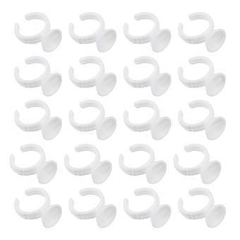 Plastic Rings Eyelash Glue Ring Cup for Lash Extension 200Pcs Portable