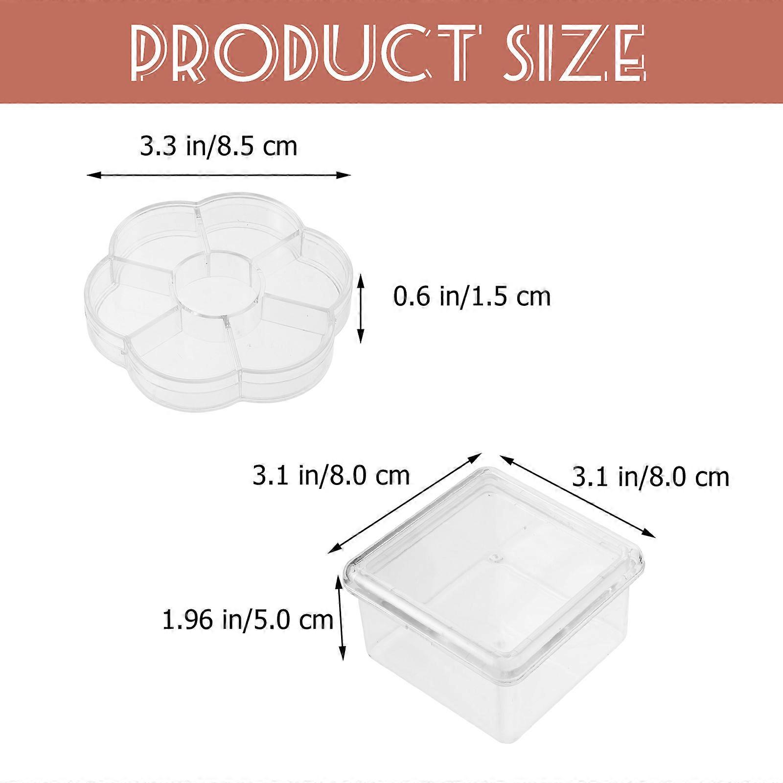 Ear Stud Storage Box for Storage 2Pcs Acrylic Transparent Earring Holders