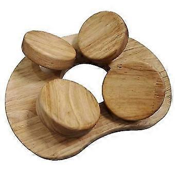 Natural Solid Wood Dry Steam Room Sauna Wooden Pillow Smooth Waterproofed Moisture-Resistant Wooden Pillow Backrest OCD