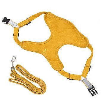 Orange Pet Harness Leash Set with Adjustable Harnesses Vest 6Pcs