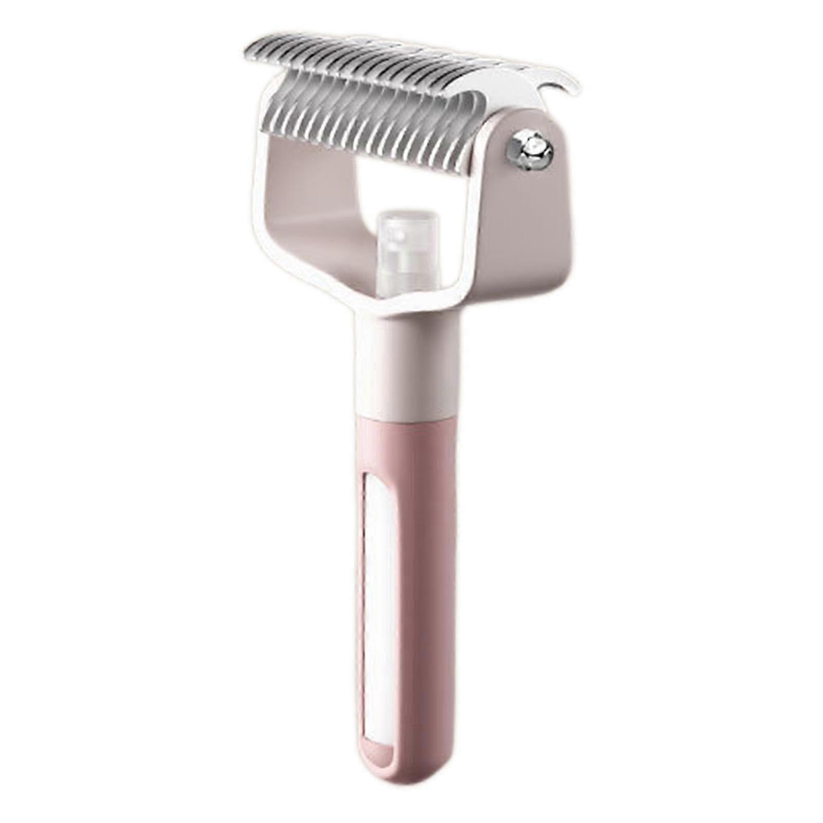Dual-Function Pet Grooming Rake Tool