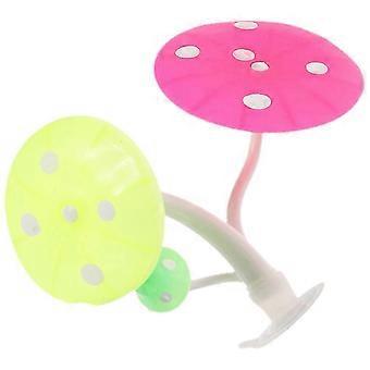 Silicone Betta Fish Mushroom Bed, Aquarium Resting and Breeding Decor with Suction Cup, Compact 10x10x6cm, 1 Piece