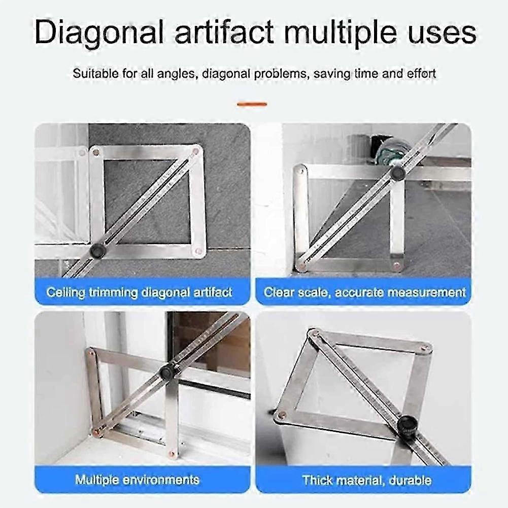 Dual-Arm Aluminum Angle Measuring Tool
