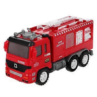 Fire Fighting Truck Pullback Fire Truck Toy for Kids with Inertia Drive